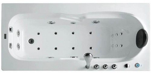 Example image of Hydra Corner whirlpool Bath With Bath Panels. 1710x830 (Right Handed).