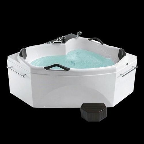 Larger image of Hydra Corner Whirlpool Bath With Bath Panel & Head Rests. 1500x1500mm.