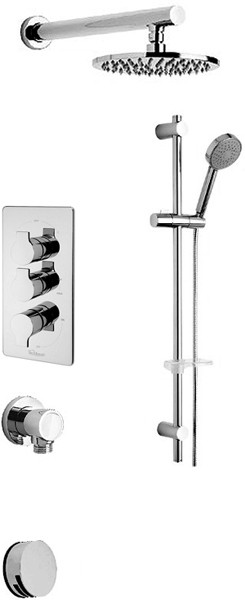 Larger image of Tre Mercati Ora Thermostatic 3 Way Shower Set (Chrome).