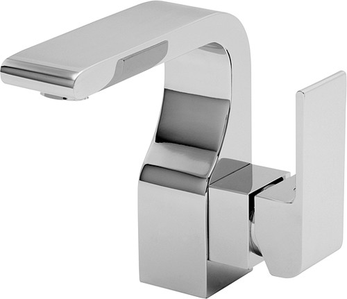 Larger image of Tre Mercati Rubik Mono Basin Mixer Tap With Click Clack Waste (Chrome).