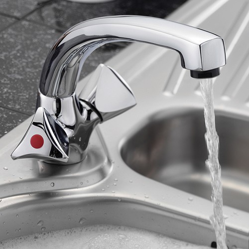 Larger image of Tre Mercati Kitchen Economy Dual Flow Kitchen Tap (Chrome).