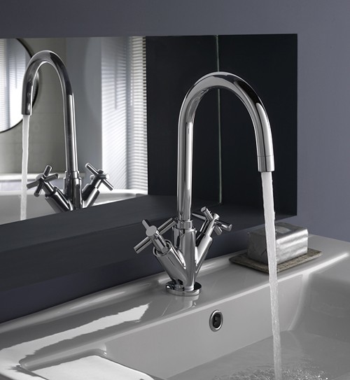 Example image of Tre Mercati Erin Bath Filler & Basin Tap Set (Chrome).