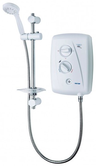 Larger image of Triton Showers T80Z Fast Fit Electric Shower, 10.5kW (White & Chrome).