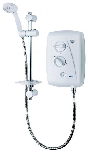 Larger image of Triton Showers T80Z Fast Fit Electric Shower, 9.5kW (White & Chrome).