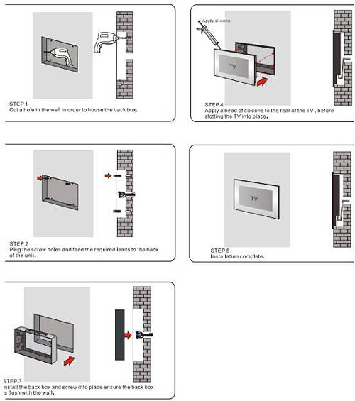 Example image of TechVision 24" Edge Waterproof Mirror TV (LED, 1080p).