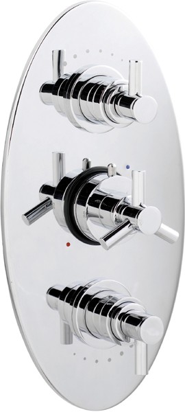 Example image of Sensational Aspect/ Horizon Triple thermostatic valve + 8" head & jets.