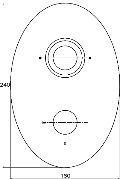 Technical image of Ultra Orion Twin concealed shower valve with diverter