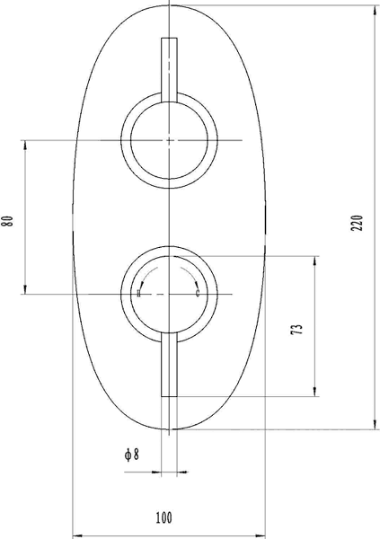 Technical image of Nuie Quest Twin Concealed Thermostatic Shower Valve With Diverter.