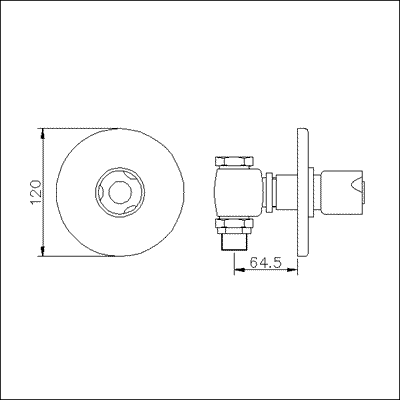 Technical image of Ultra Reno Shut off valve