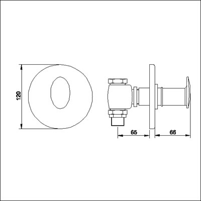 Technical image of Ultra Ella Shut off valve