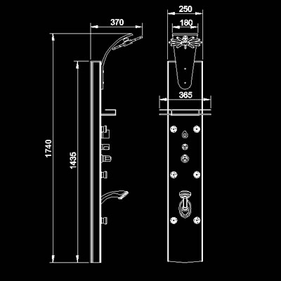 Technical image of Hudson Reed Dream Shower Luxor