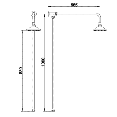 Technical image of Component Rigid riser kit in gold