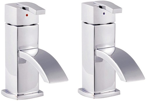 Larger image of Hudson Reed Arcade Bath Taps (Pair, Chrome).