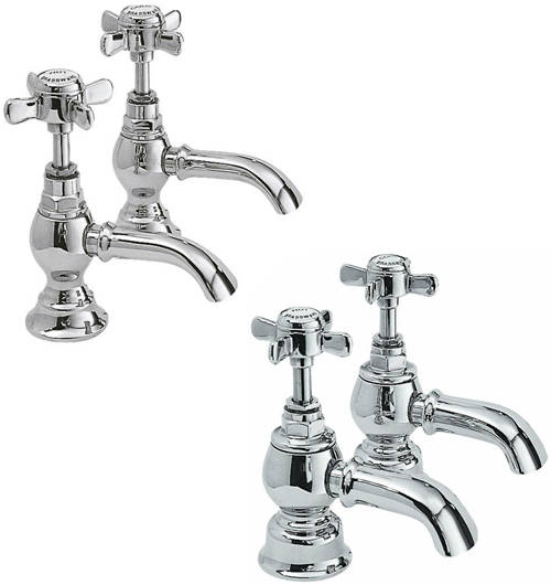 Larger image of Nuie Beaumont Basin & Bath Tap Pack (Chrome).