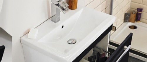 Example image of Ultra Design 600mm Vanity Unit Suite With BTW Unit, Pan & Seat (Black).