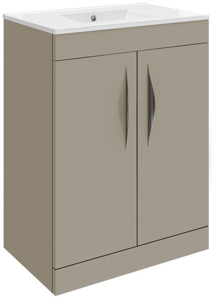 Larger image of Hudson Reed Memoir 600 Vanity Unit With Doors & 122 Basin (Cashmere).