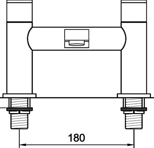 Technical image of Hudson Reed Cloud 9 Bath Filler Tap (Chrome).