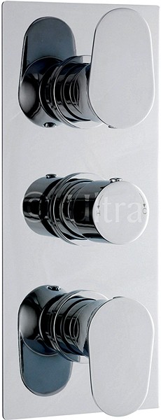 Larger image of Ultra Entity Triple Concealed Thermostatic Shower Valve (Chrome).