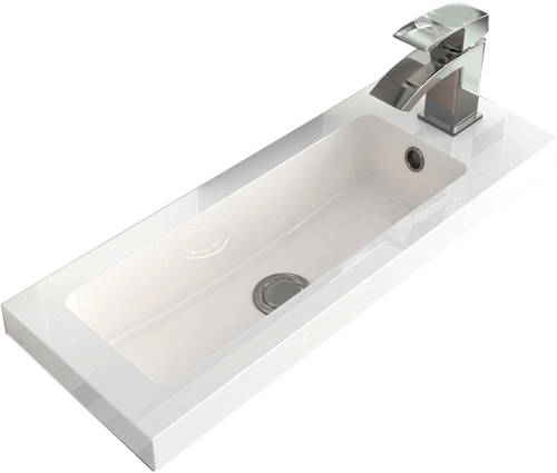 Example image of HR Apollo Compact Floor Standing Vanity Unit & Basin (500mm, Grey).