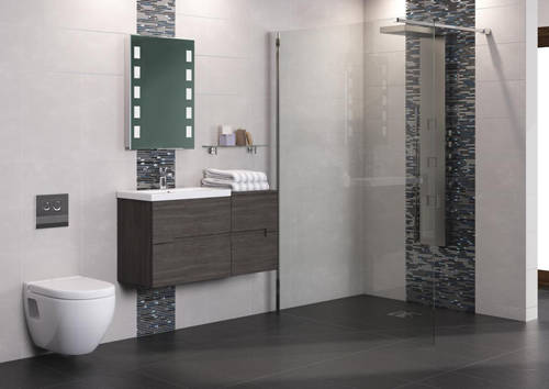 Example image of HR Urban Wall Hung 600mm Vanity Unit & Basin Type 1 (Grey Avola).