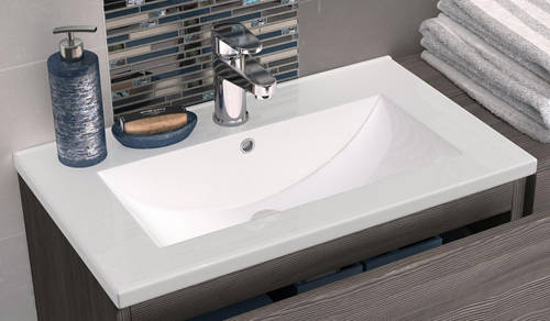 Example image of HR Urban Floor Standing 800mm Vanity Unit & Basin Type 2 (Grey Avola).