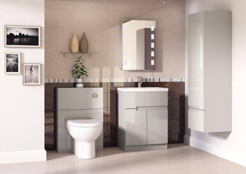 Example image of HR Urban Floor Standing 600mm Vanity Unit & Basin Type 2 (Cashmere).