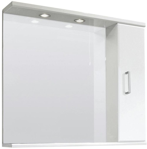 Example image of Ultra Beaufort 850mm Vanity Unit With Mirror & Ceramic Basin (White).