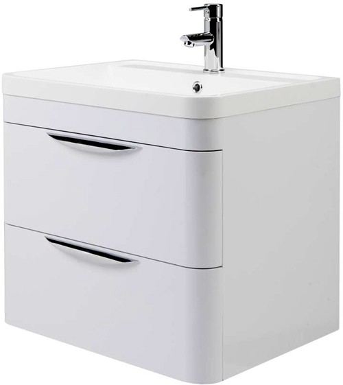 Example image of Premier Parade 600mm Vanity Unit Suite With BTW Unit, Pan & Seat (White).