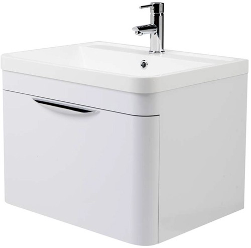 Example image of Premier Parade 600mm Vanity Unit Suite With BTW Unit, Pan & Seat (White).