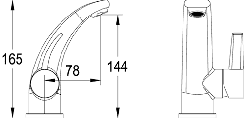 Technical image of Hudson Reed Grace Basin & 5 Tap Hole Bath Shower Mixer Tap With Shower Kit.