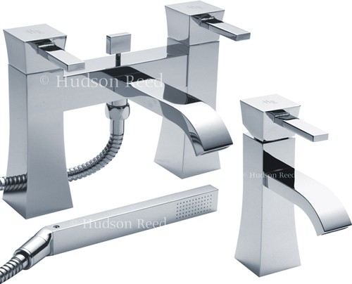 Larger image of Hudson Reed Harmony Basin & Bath Shower Mixer Tap Set (Free Shower Kit).