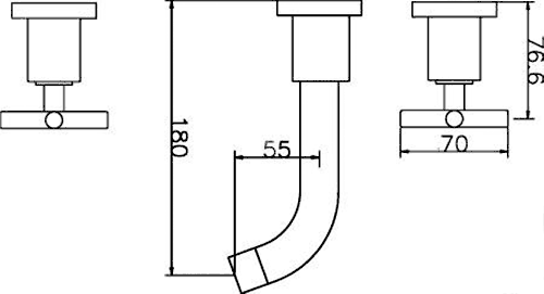 Technical image of Ultra Helix Wall Mounted Basin Mixer & Bath Filler Tap Set (Chrome).