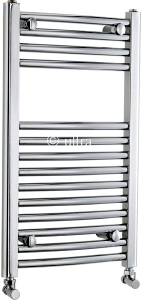 Larger image of Ultra Radiators Cloakroom Heated Towel Rail (Chrome). 400x700mm.