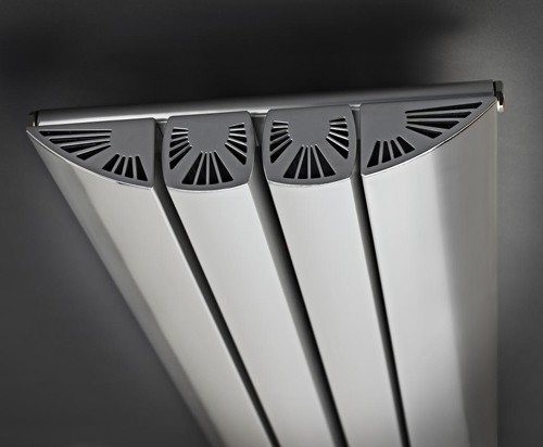 Example image of Hudson Reed Lunar Designer Vertical Radiator. 1800x355 (White).