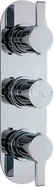 Larger image of Hudson Reed Icon Triple Concealed Thermostatic Shower Valve (Chrome).