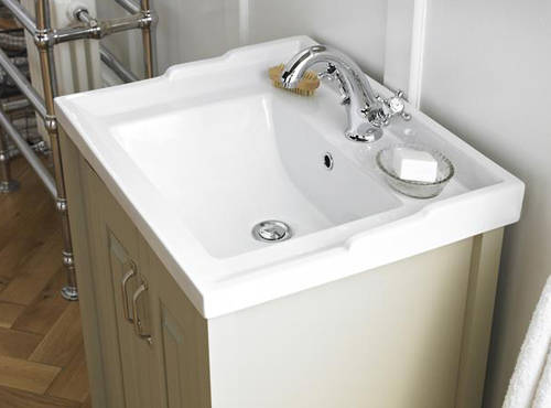 Example image of Old London Furniture 800mm Vanity, 600mm WC & Tall Unit Pack (Ivory).