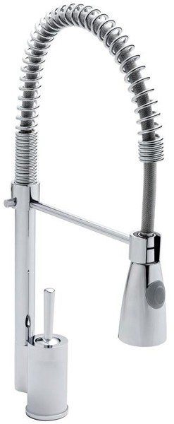 Larger image of Premier Kitchen Designer Pull Out Spray Kitchen Tap (Chrome).