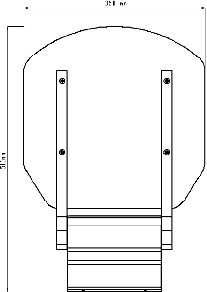 Technical image of Component Folding Shower Seat (Aluminium Hinges).