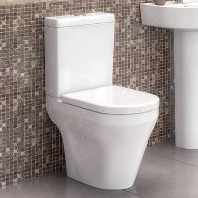 Example image of Premier Marlow Semi Flush Toilet With 420mm Basin & Semi Pedestal.