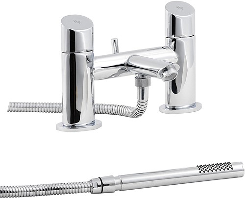 Larger image of Hudson Reed Cera Bath Shower Mixer with Shower Kit.