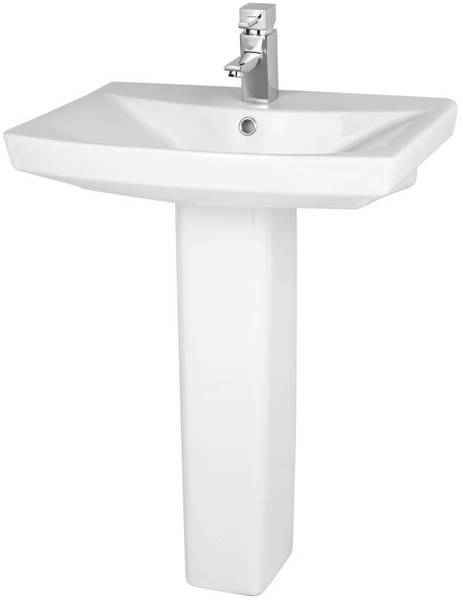 Larger image of Premier Ceramics Hamilton 600mm Basin & Full Pedestal.