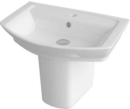 Larger image of Premier Ceramics Clara 550mm Basin & Semi Pedestal.