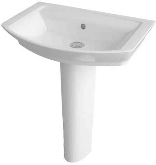 Larger image of Premier Ceramics Clara 650mm Basin & Full Pedestal.