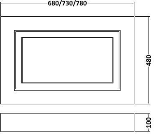 Technical image of Old London York Front Bath Panel 1800mm & End Panel 700mm (Grey).