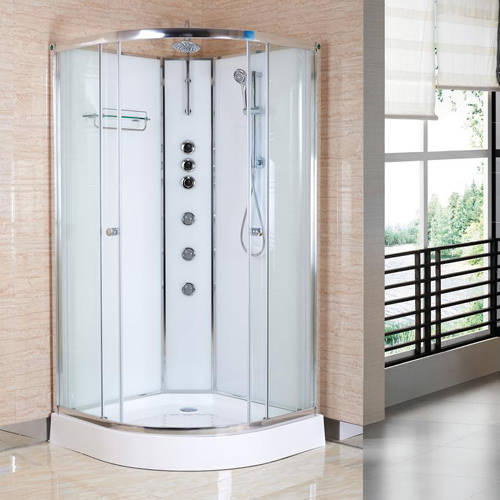 Larger image of Nuie Enclosures Quadrant Shower Cabin 800x800mm (White).