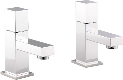 Larger image of Hudson Reed Kubix Bath Taps (pair).