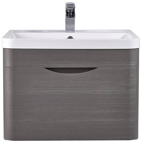 Larger image of Premier Eclipse Wall Hung Vanity Unit & Basin 600mm (Grey Woodgrain).