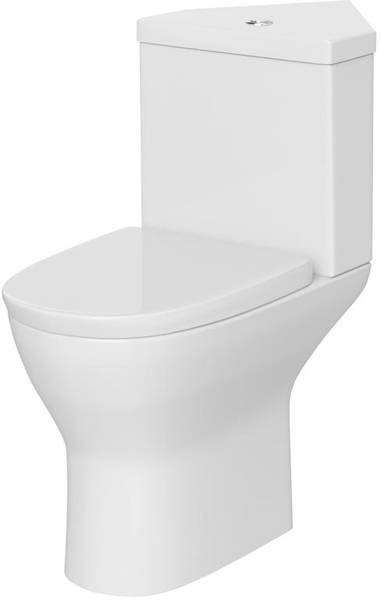 Example image of Premier Saffron Corner Suite With Pan, Cistern, Basin & Full Pedestal.