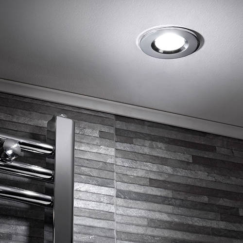 Example image of Hudson Reed Lighting 1 x Shower Spot Light & Cool White LED Lamp (Chrome).