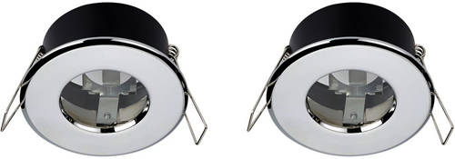 Larger image of Hudson Reed Lighting 2 x Designer Shower Spot Light Fittings (Chrome, 240V).